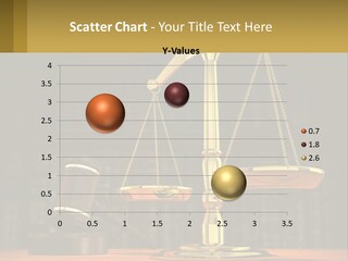 A Judge's Scale With A Gaven And A Bookcase In The Background PowerPoint Template