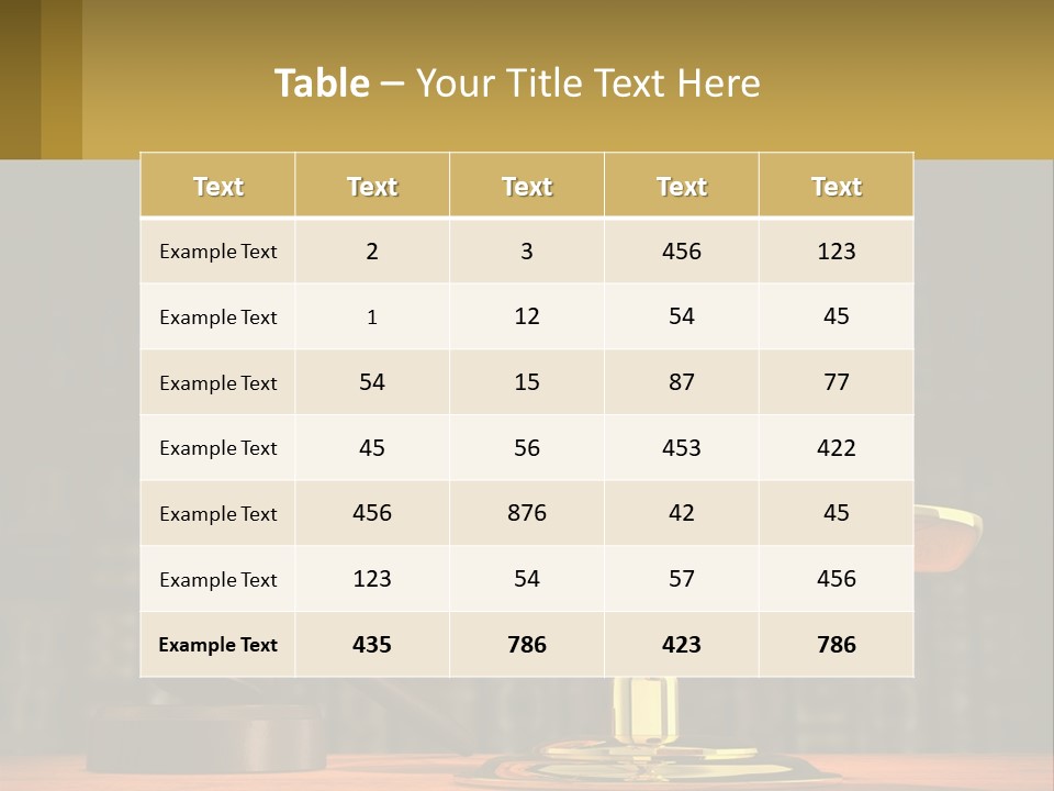 A Judge's Scale With A Gaven And A Bookcase In The Background PowerPoint Template