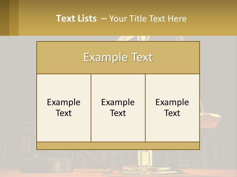 A Judge's Scale With A Gaven And A Bookcase In The Background PowerPoint Template