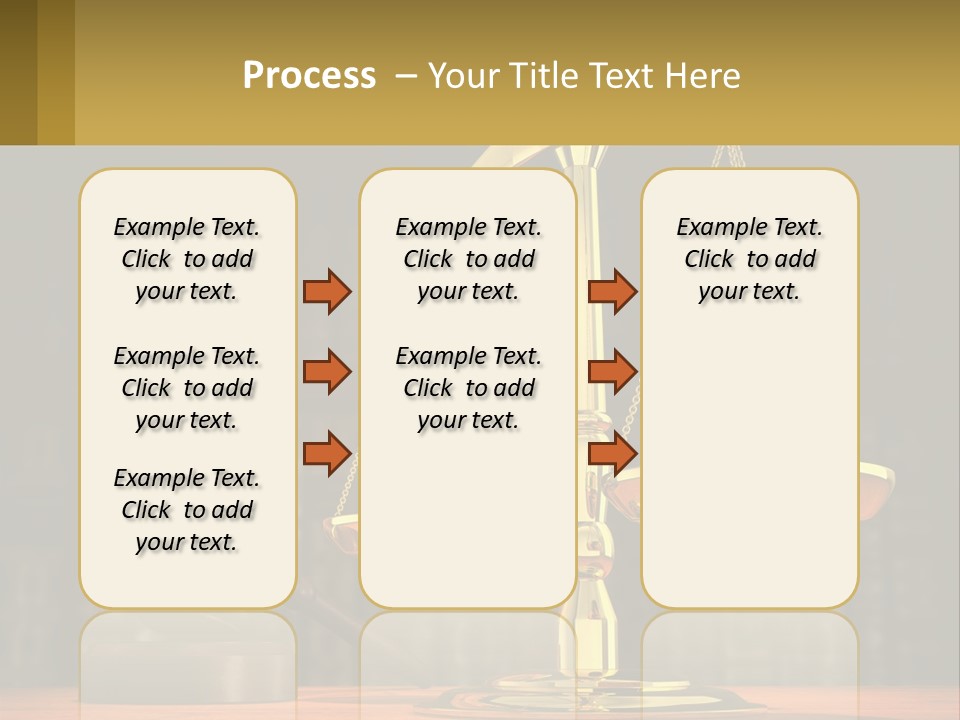 A Judge's Scale With A Gaven And A Bookcase In The Background PowerPoint Template