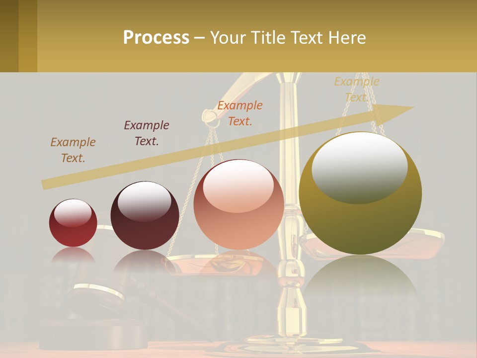 A Judge's Scale With A Gaven And A Bookcase In The Background PowerPoint Template