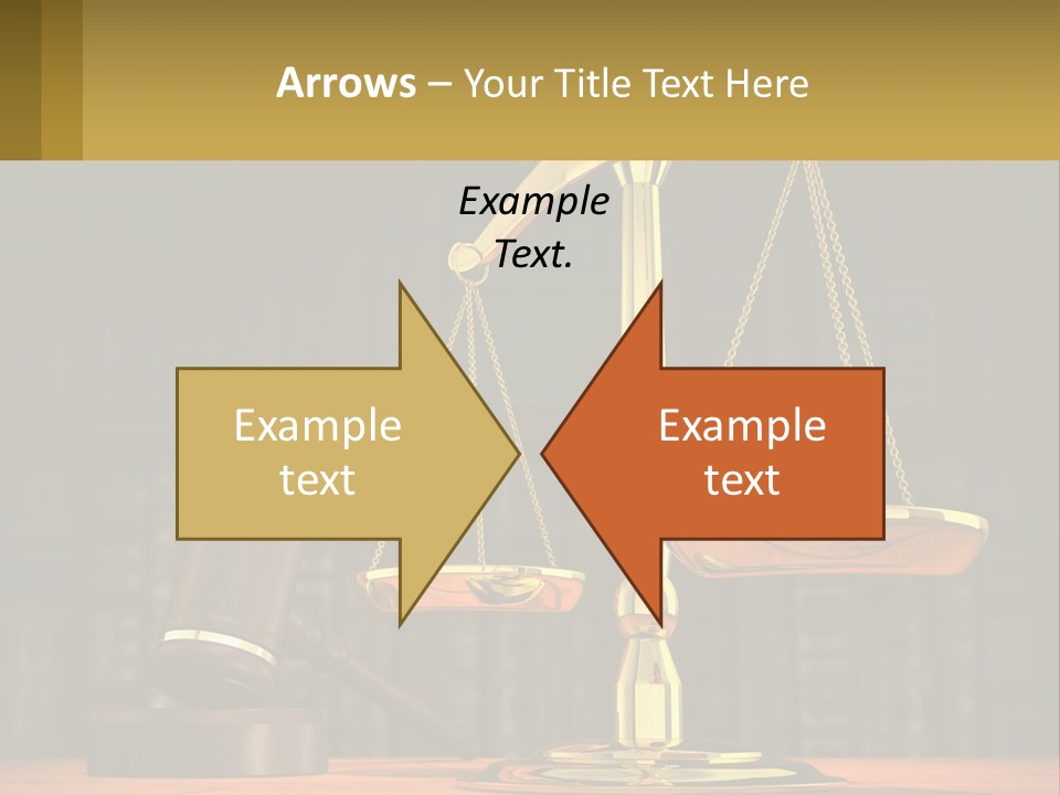 A Judge's Scale With A Gaven And A Bookcase In The Background PowerPoint Template