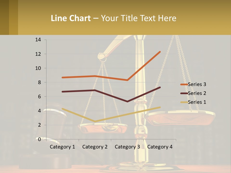 A Judge's Scale With A Gaven And A Bookcase In The Background PowerPoint Template