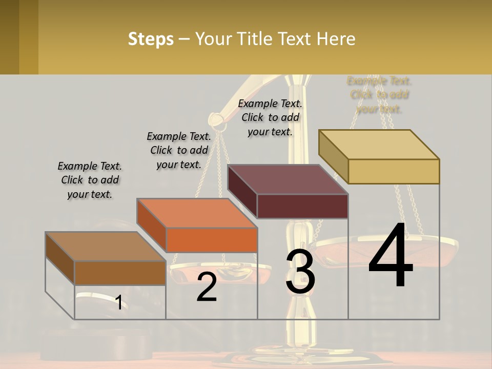 A Judge's Scale With A Gaven And A Bookcase In The Background PowerPoint Template