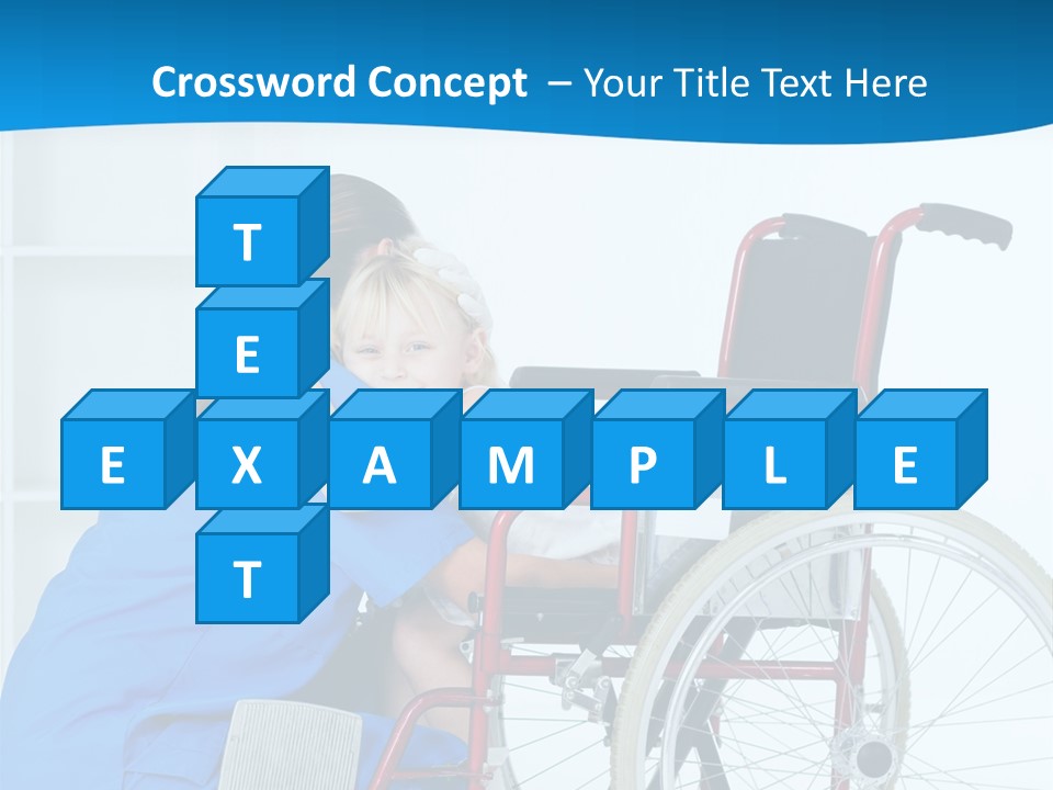 A Woman In A Wheelchair Hugging A Child PowerPoint Template