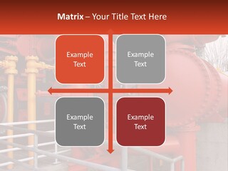 A Group Of Pipes And Valves In A Factory PowerPoint Template