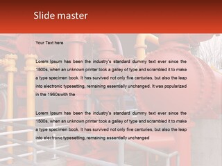 A Group Of Pipes And Valves In A Factory PowerPoint Template