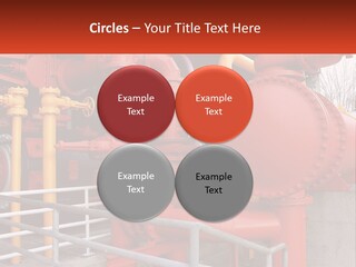 A Group Of Pipes And Valves In A Factory PowerPoint Template