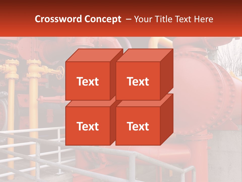 A Group Of Pipes And Valves In A Factory PowerPoint Template