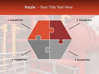 A Group Of Pipes And Valves In A Factory PowerPoint Template