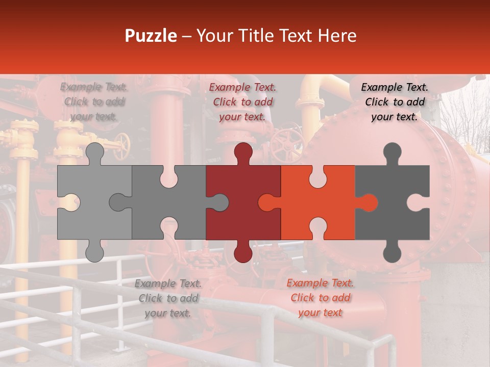A Group Of Pipes And Valves In A Factory PowerPoint Template