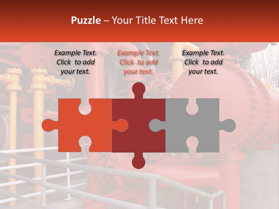 A Group Of Pipes And Valves In A Factory PowerPoint Template