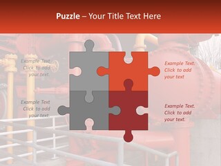 A Group Of Pipes And Valves In A Factory PowerPoint Template