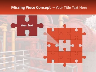 A Group Of Pipes And Valves In A Factory PowerPoint Template