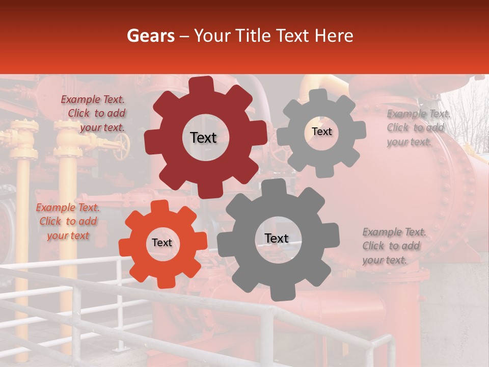 A Group Of Pipes And Valves In A Factory PowerPoint Template