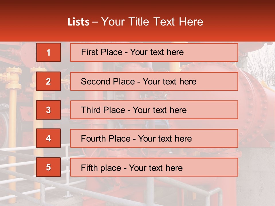 A Group Of Pipes And Valves In A Factory PowerPoint Template
