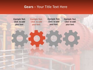 A Group Of Pipes And Valves In A Factory PowerPoint Template