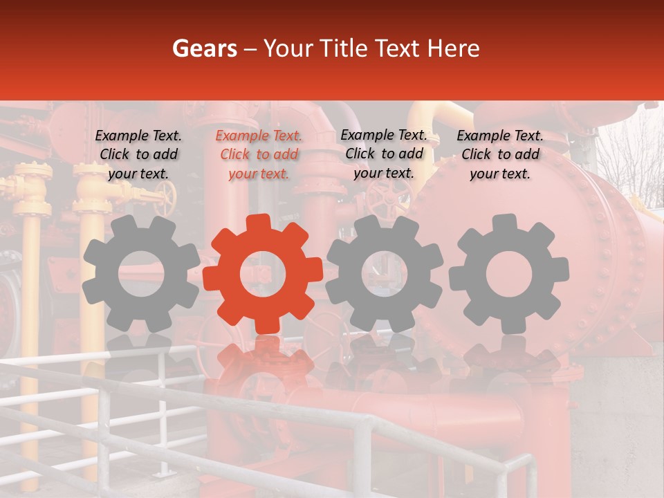 A Group Of Pipes And Valves In A Factory PowerPoint Template