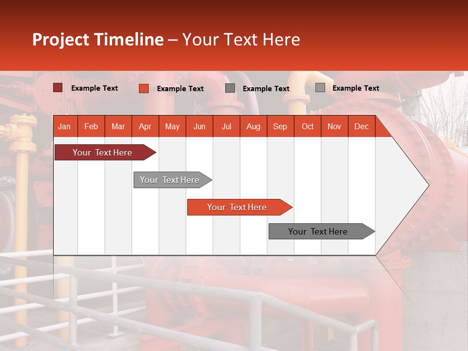 A Group Of Pipes And Valves In A Factory PowerPoint Template