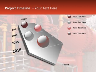 A Group Of Pipes And Valves In A Factory PowerPoint Template