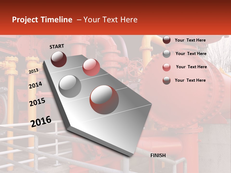 A Group Of Pipes And Valves In A Factory PowerPoint Template