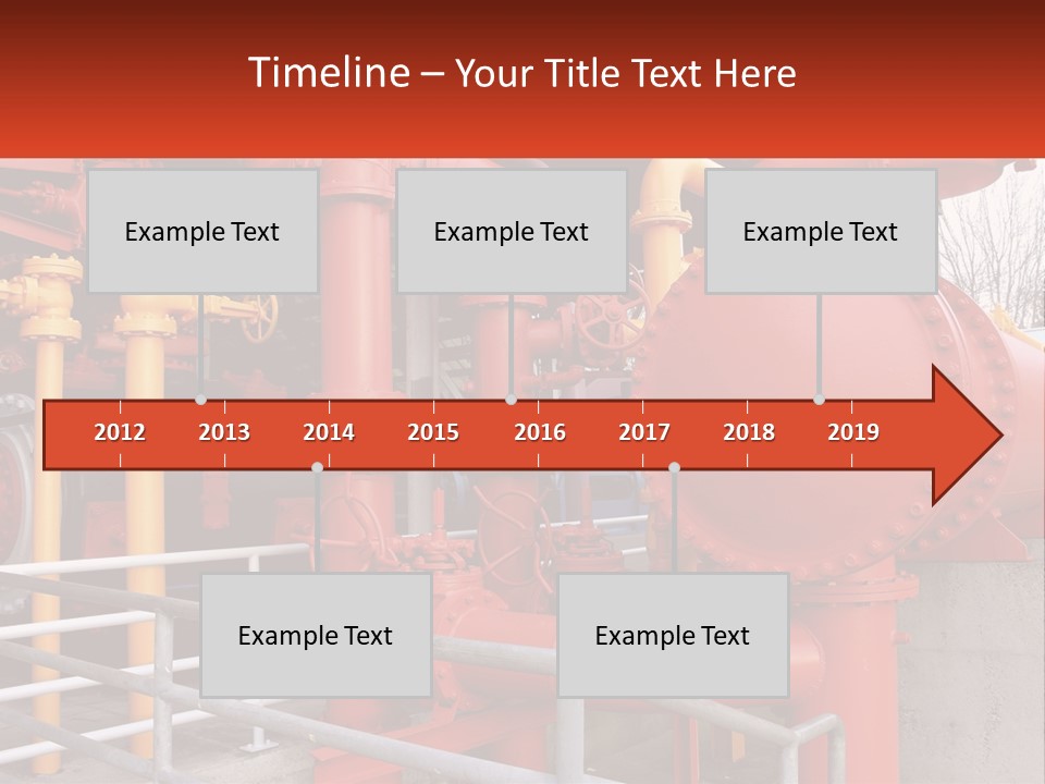 A Group Of Pipes And Valves In A Factory PowerPoint Template