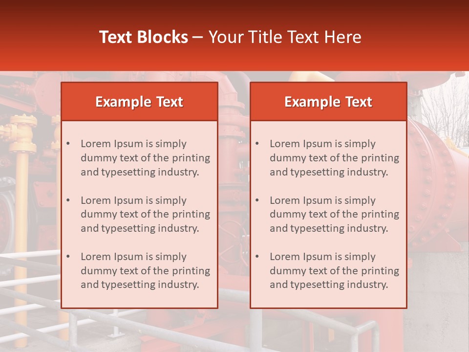 A Group Of Pipes And Valves In A Factory PowerPoint Template