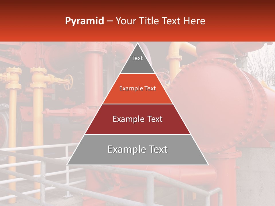 A Group Of Pipes And Valves In A Factory PowerPoint Template