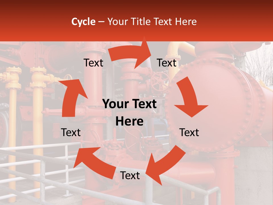 A Group Of Pipes And Valves In A Factory PowerPoint Template