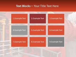 A Group Of Pipes And Valves In A Factory PowerPoint Template