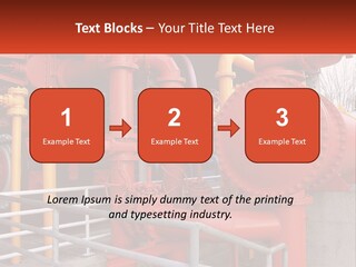 A Group Of Pipes And Valves In A Factory PowerPoint Template