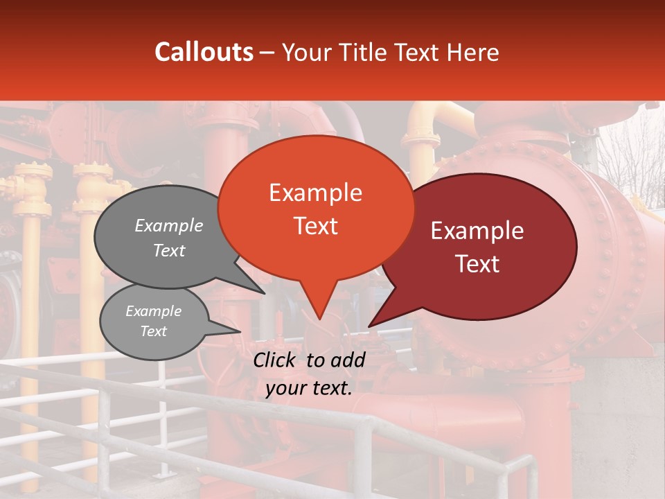 A Group Of Pipes And Valves In A Factory PowerPoint Template