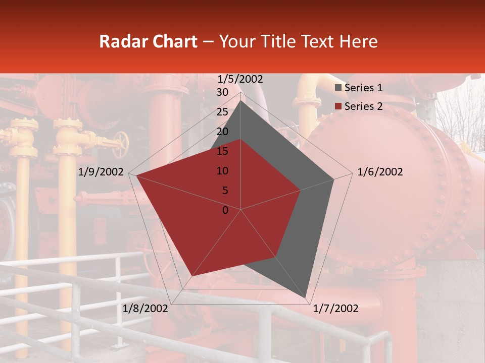 A Group Of Pipes And Valves In A Factory PowerPoint Template