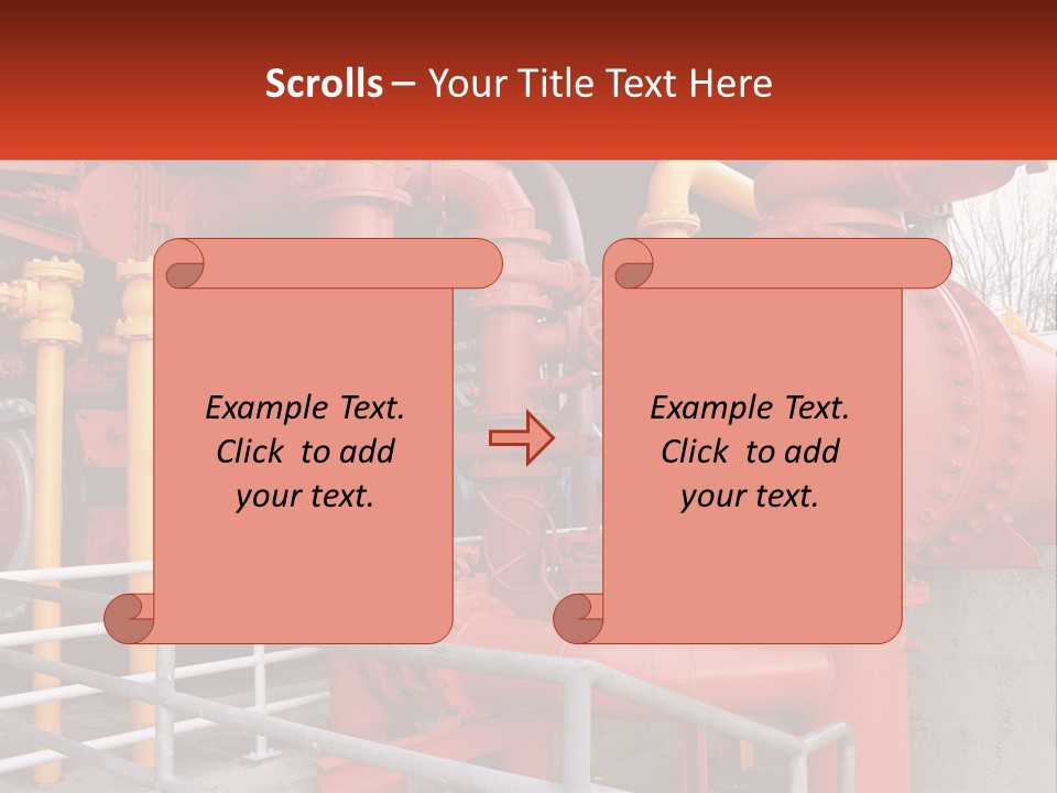 A Group Of Pipes And Valves In A Factory PowerPoint Template