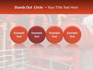 A Group Of Pipes And Valves In A Factory PowerPoint Template