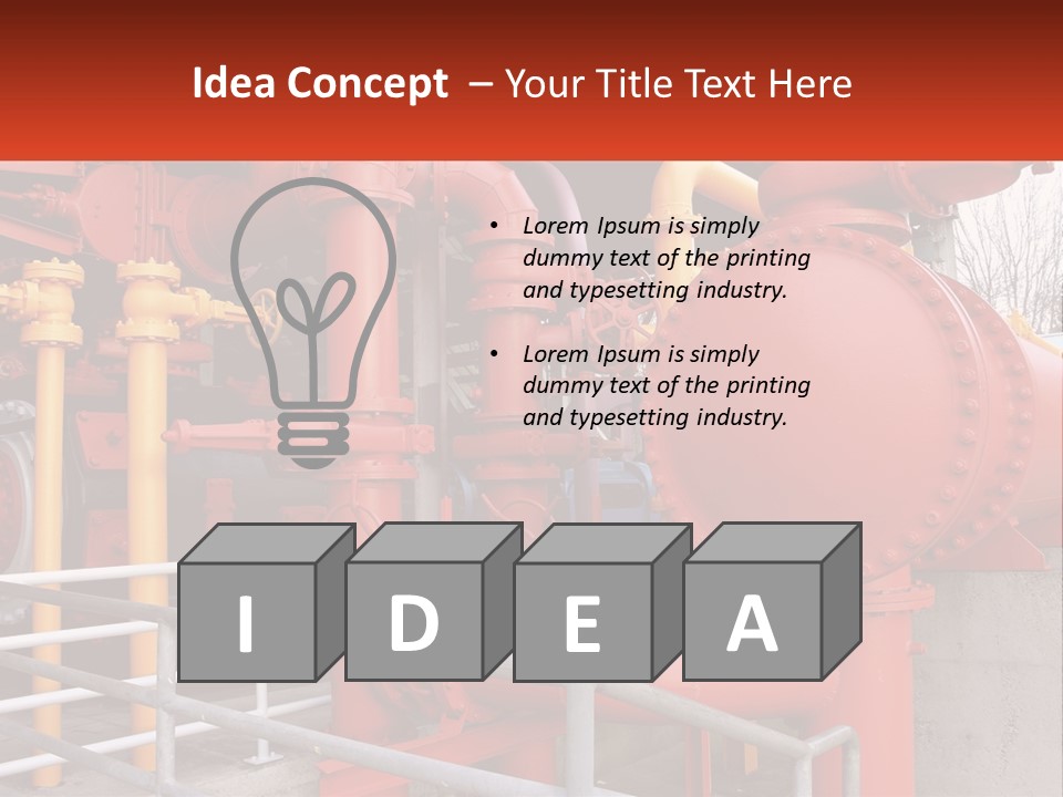 A Group Of Pipes And Valves In A Factory PowerPoint Template