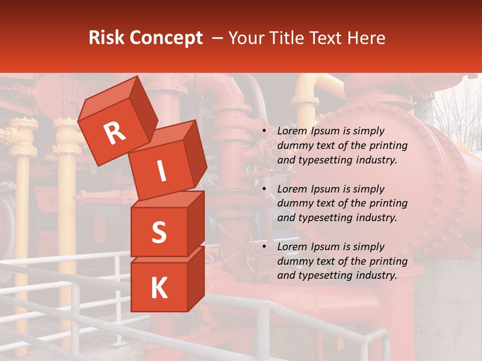 A Group Of Pipes And Valves In A Factory PowerPoint Template