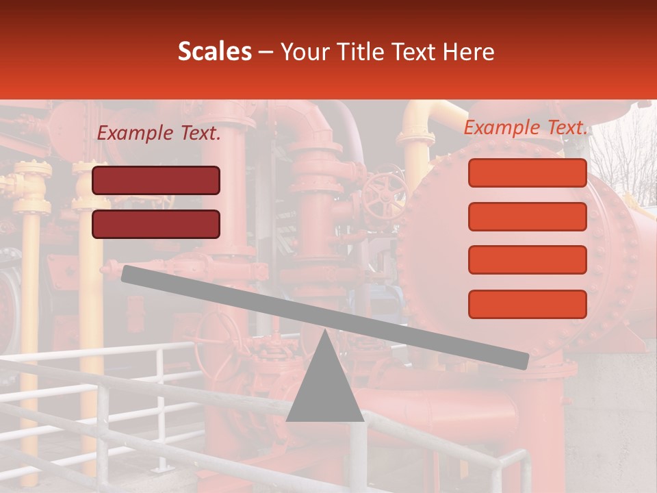 A Group Of Pipes And Valves In A Factory PowerPoint Template