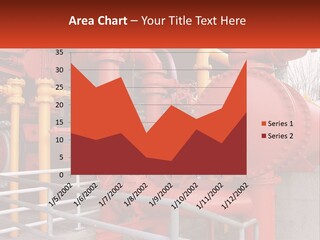 A Group Of Pipes And Valves In A Factory PowerPoint Template