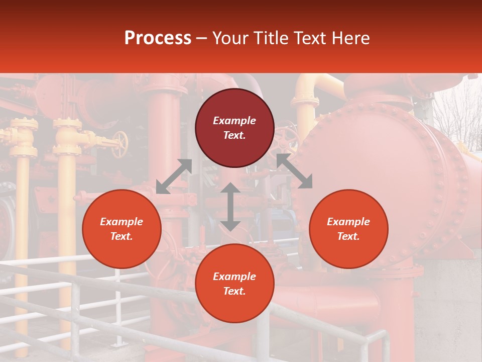 A Group Of Pipes And Valves In A Factory PowerPoint Template