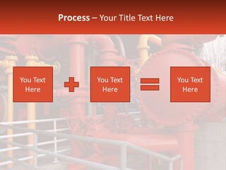 A Group Of Pipes And Valves In A Factory PowerPoint Template
