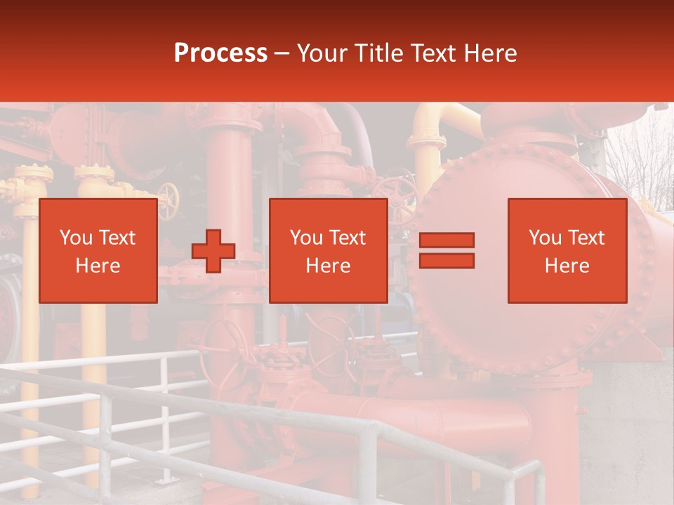 A Group Of Pipes And Valves In A Factory PowerPoint Template