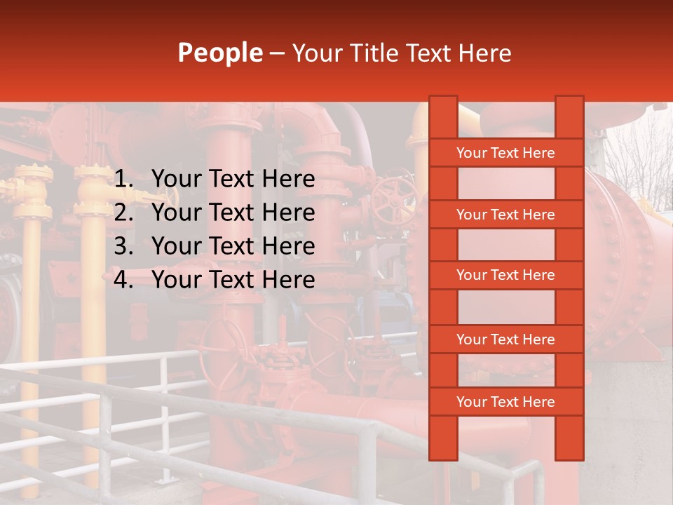 A Group Of Pipes And Valves In A Factory PowerPoint Template