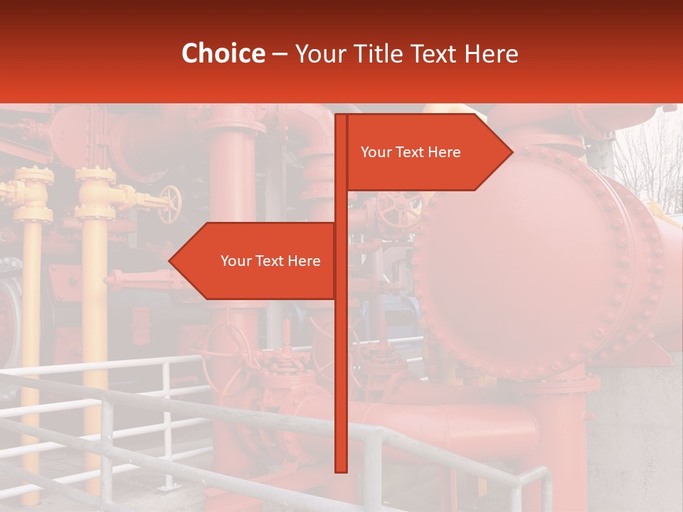 A Group Of Pipes And Valves In A Factory PowerPoint Template