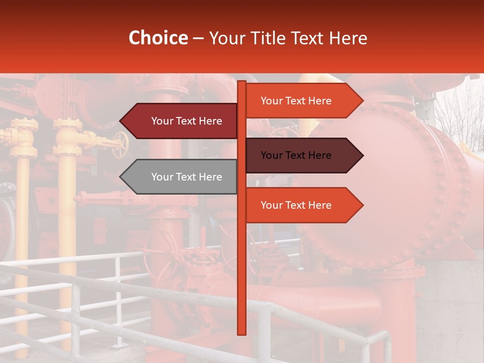 A Group Of Pipes And Valves In A Factory PowerPoint Template