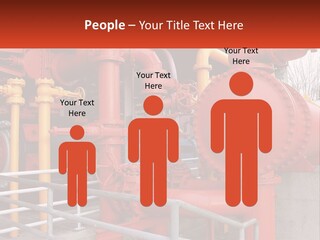 A Group Of Pipes And Valves In A Factory PowerPoint Template