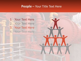 A Group Of Pipes And Valves In A Factory PowerPoint Template