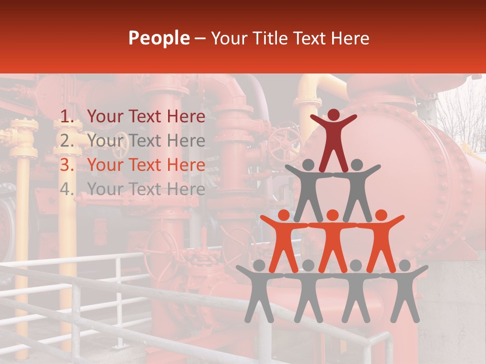 A Group Of Pipes And Valves In A Factory PowerPoint Template