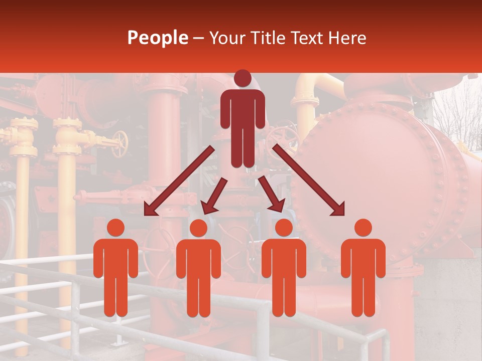 A Group Of Pipes And Valves In A Factory PowerPoint Template
