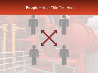 A Group Of Pipes And Valves In A Factory PowerPoint Template